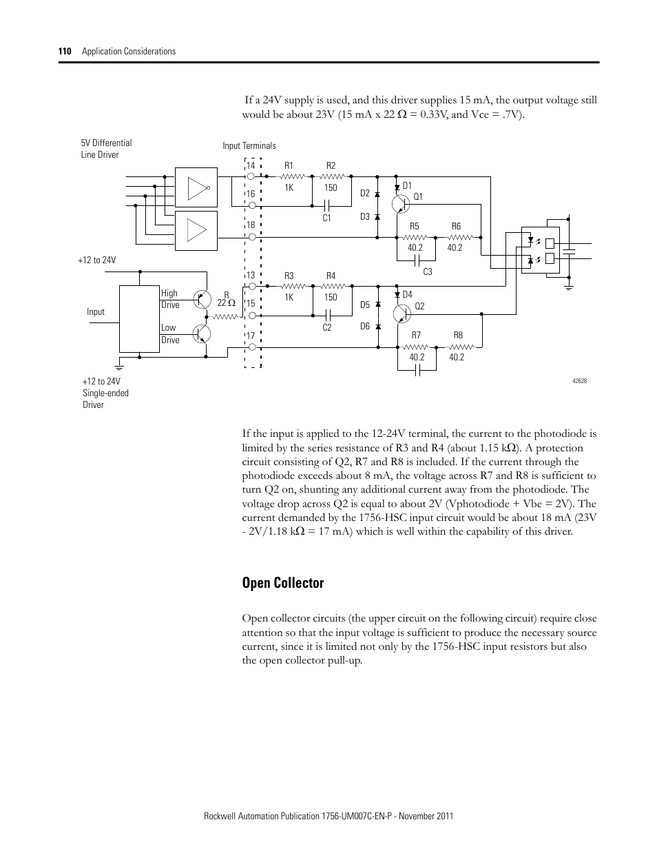 Open collector | Rockwell Automation 1756-HSC ControlLogix High Speed Counter Module User Manual | Page 110 / 128
