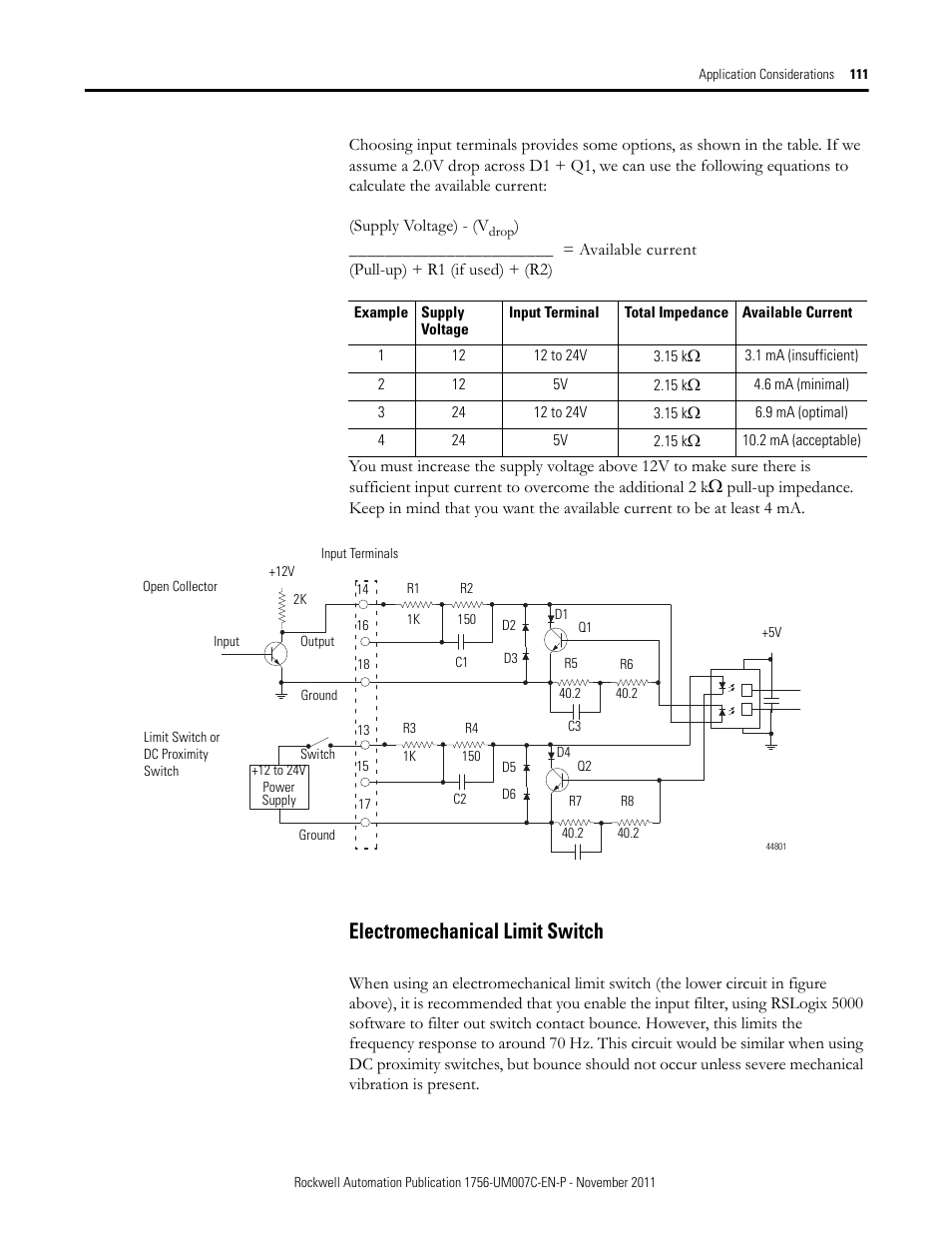 Electromechanical limit switch | Rockwell Automation 1756-HSC ControlLogix High Speed Counter Module User Manual | Page 111 / 128