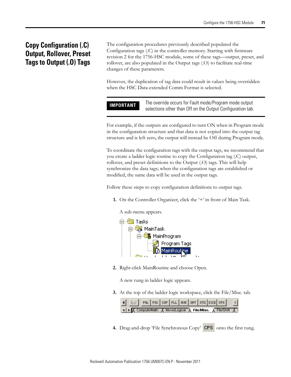 Rockwell Automation 1756-HSC ControlLogix High Speed Counter Module User Manual | Page 71 / 128