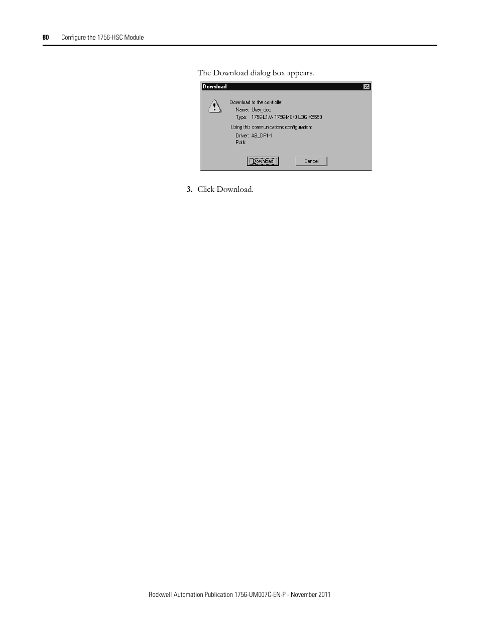 Rockwell Automation 1756-HSC ControlLogix High Speed Counter Module User Manual | Page 80 / 128