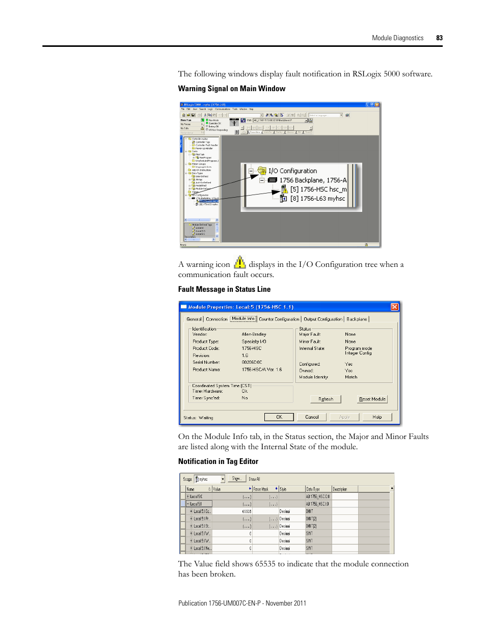 Rockwell Automation 1756-HSC ControlLogix High Speed Counter Module User Manual | Page 83 / 128