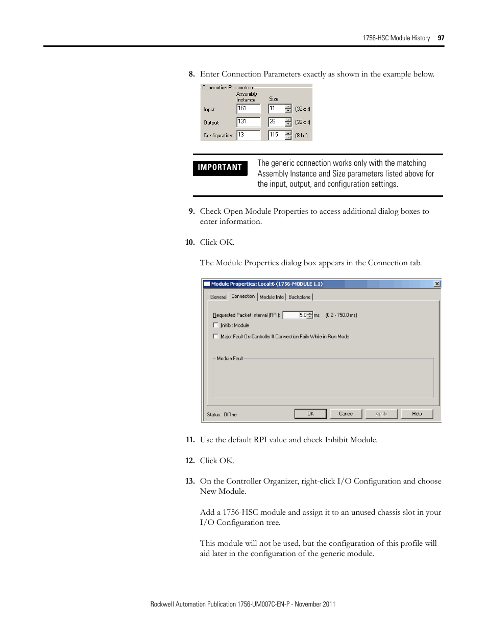 Rockwell Automation 1756-HSC ControlLogix High Speed Counter Module User Manual | Page 97 / 128