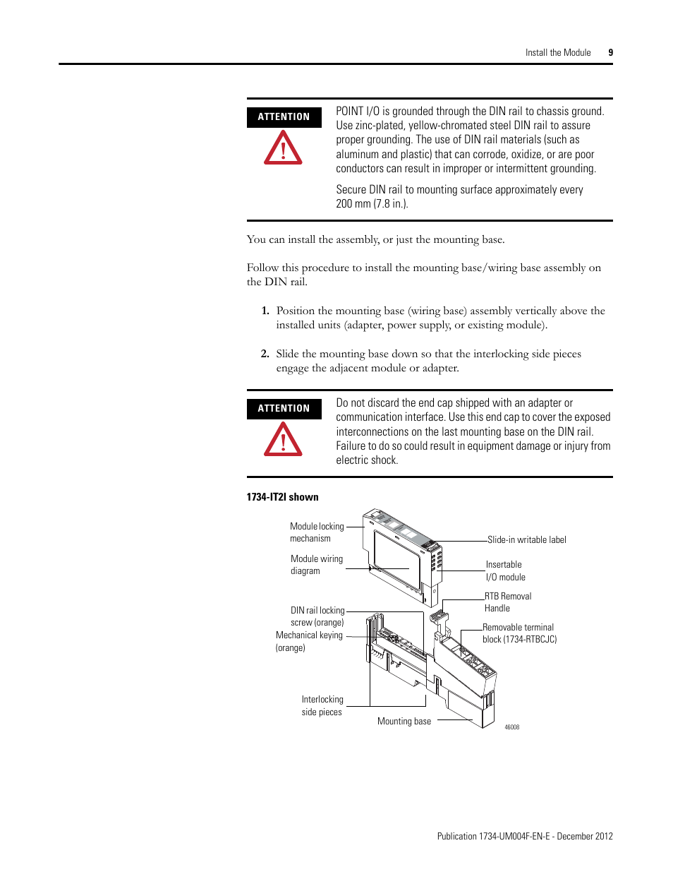 Attention | Rockwell Automation 1734-IT2I Thermocouple and RTD Input Module User Manual User Manual | Page 19 / 84