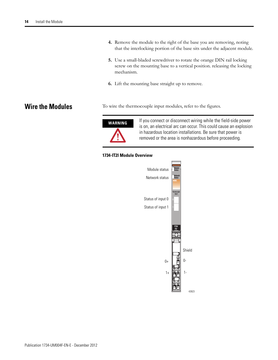 Wire the modules | Rockwell Automation 1734-IT2I Thermocouple and RTD Input Module User Manual User Manual | Page 24 / 84