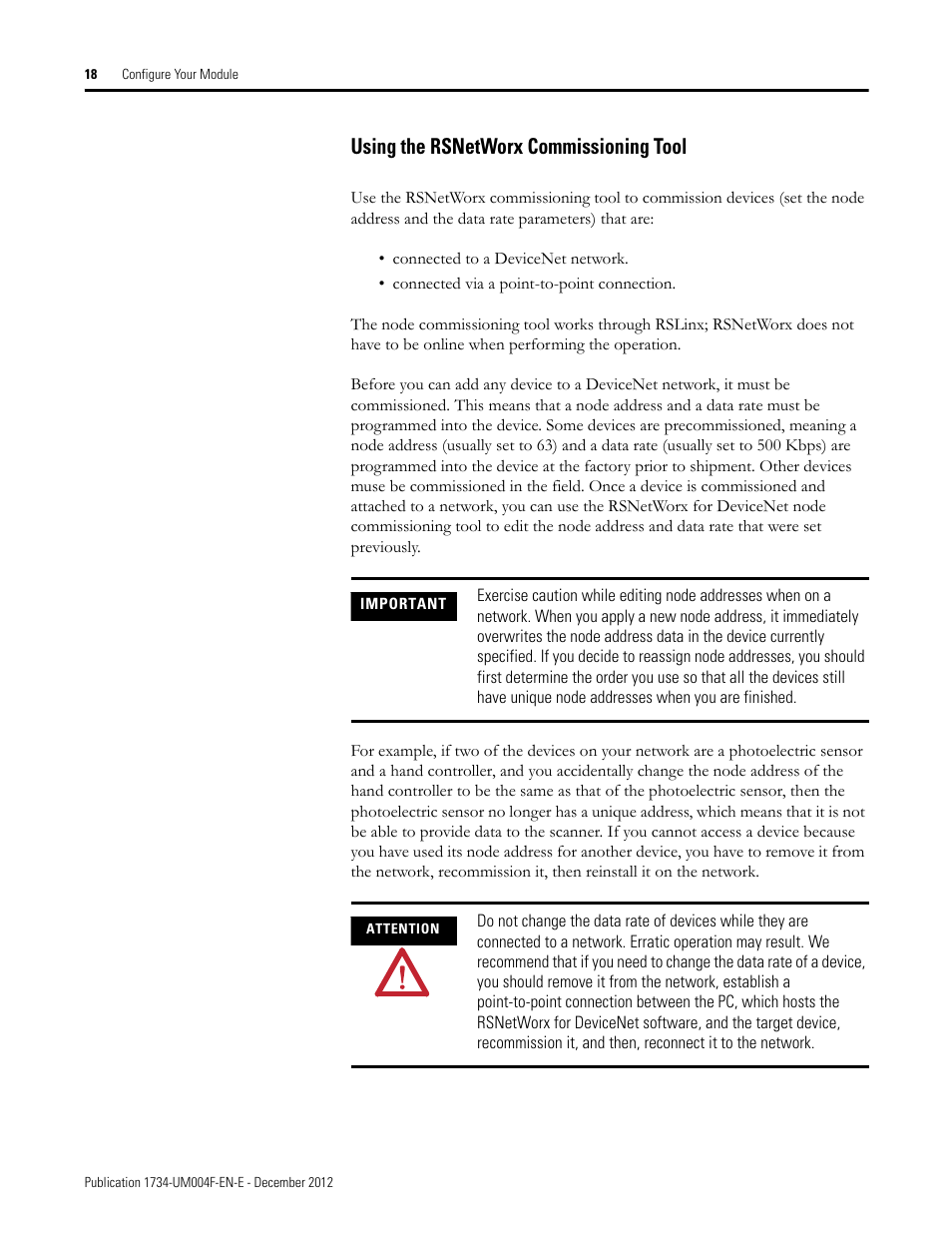 Using the rsnetworx commissioning tool | Rockwell Automation 1734-IT2I Thermocouple and RTD Input Module User Manual User Manual | Page 28 / 84