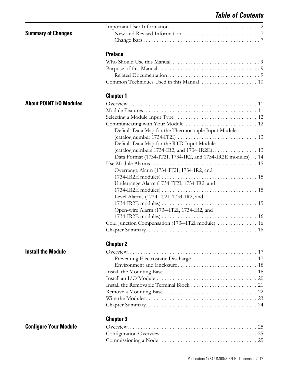 Rockwell Automation 1734-IT2I Thermocouple and RTD Input Module User Manual User Manual | Page 3 / 84