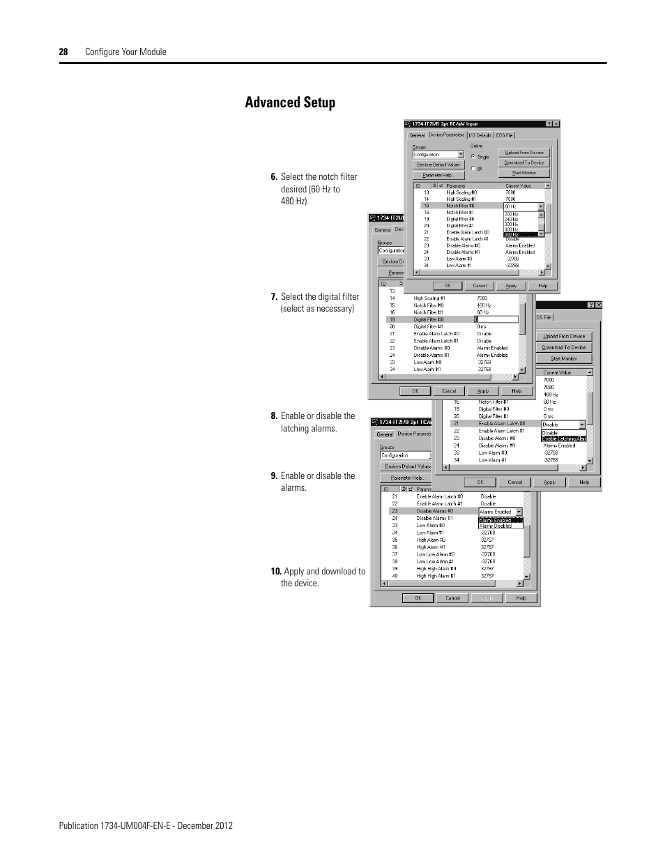 Advanced setup | Rockwell Automation 1734-IT2I Thermocouple and RTD Input Module User Manual User Manual | Page 38 / 84