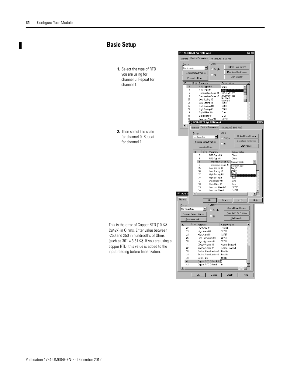 Basic setup | Rockwell Automation 1734-IT2I Thermocouple and RTD Input Module User Manual User Manual | Page 44 / 84