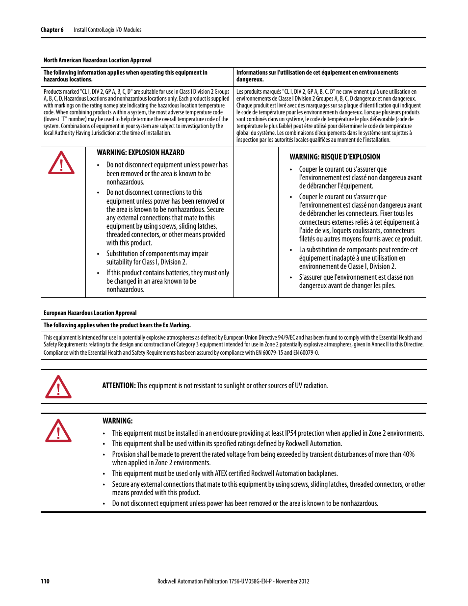 Rockwell Automation 1756-XXXX ControlLogix Digital I/O Modules User Manual | Page 110 / 258