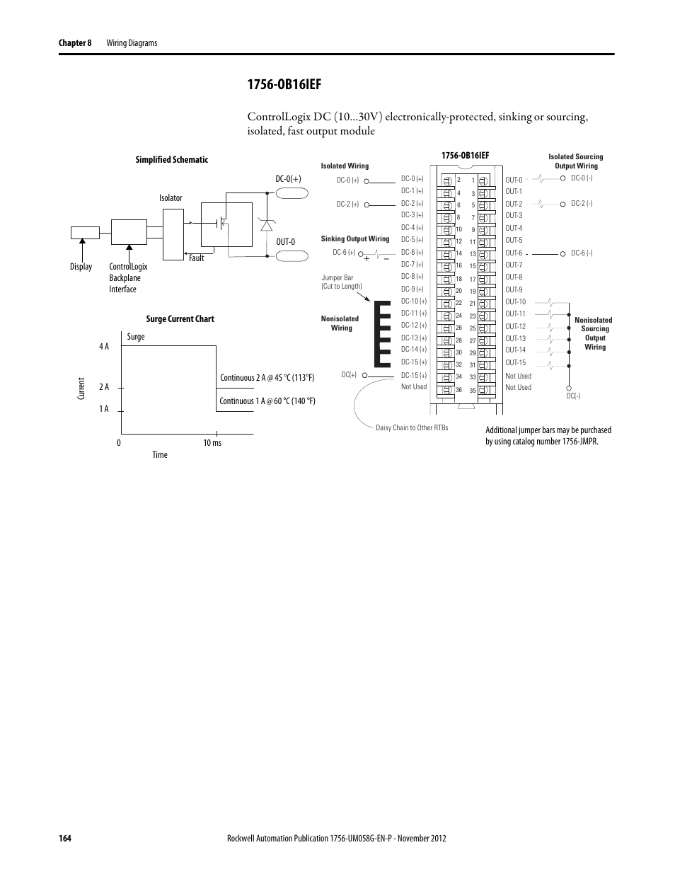 1756-ob16ief | Rockwell Automation 1756-XXXX ControlLogix Digital I/O Modules User Manual | Page 164 / 258