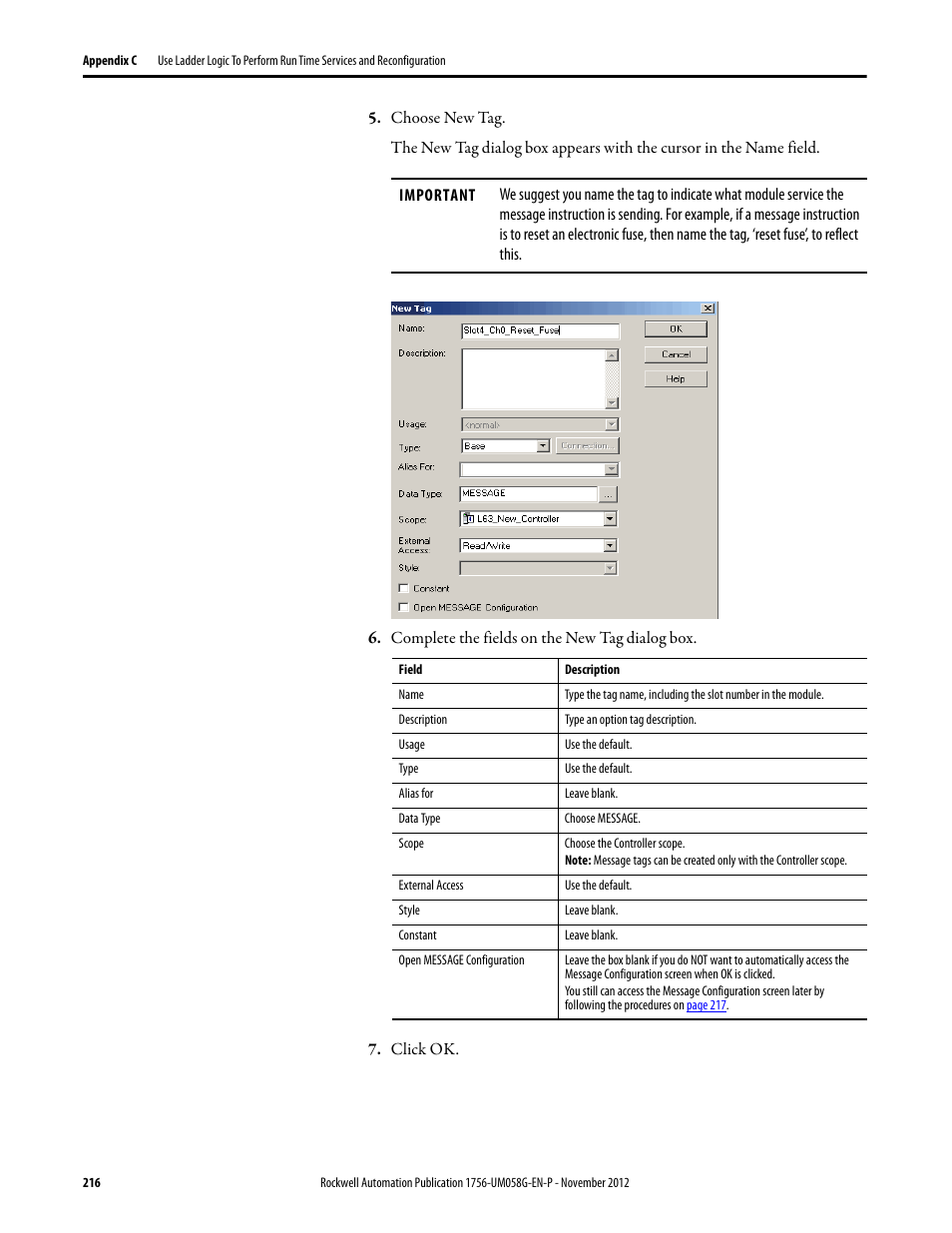 Rockwell Automation 1756-XXXX ControlLogix Digital I/O Modules User Manual | Page 216 / 258