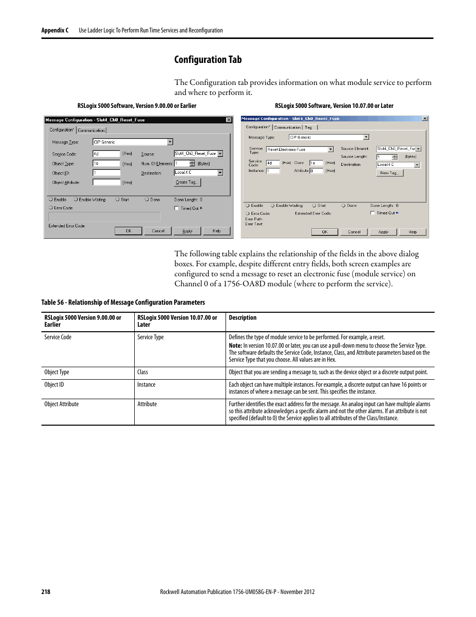 Configuration tab | Rockwell Automation 1756-XXXX ControlLogix Digital I/O Modules User Manual | Page 218 / 258