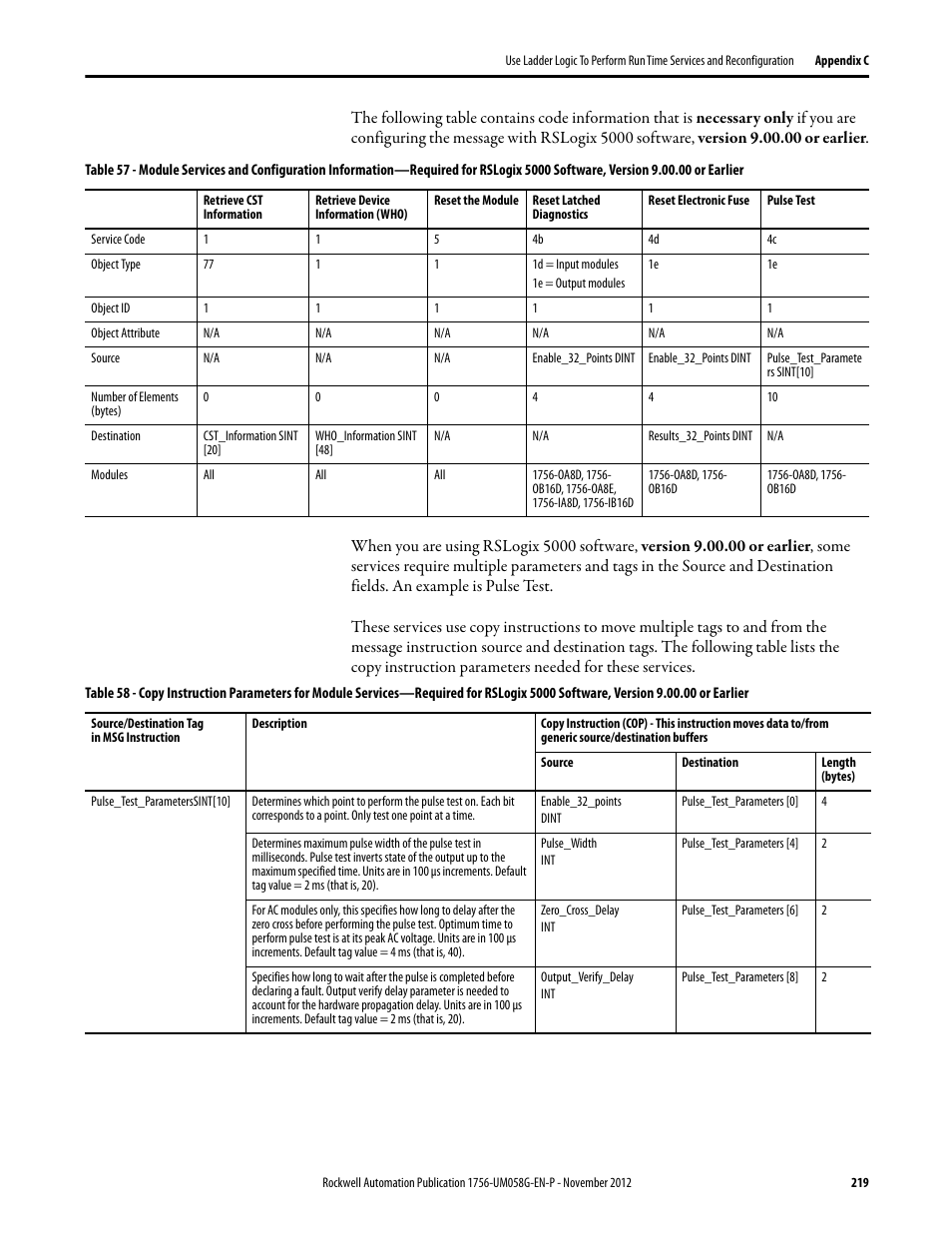 Rockwell Automation 1756-XXXX ControlLogix Digital I/O Modules User Manual | Page 219 / 258