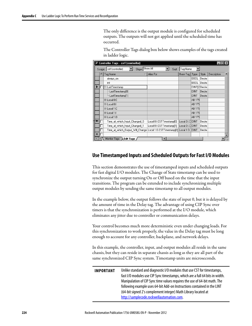 Rockwell Automation 1756-XXXX ControlLogix Digital I/O Modules User Manual | Page 224 / 258