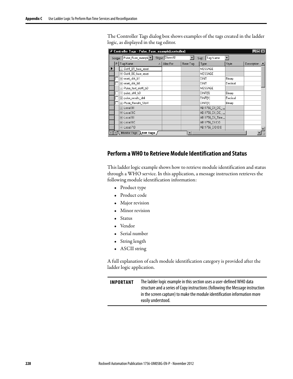 Rockwell Automation 1756-XXXX ControlLogix Digital I/O Modules User Manual | Page 228 / 258