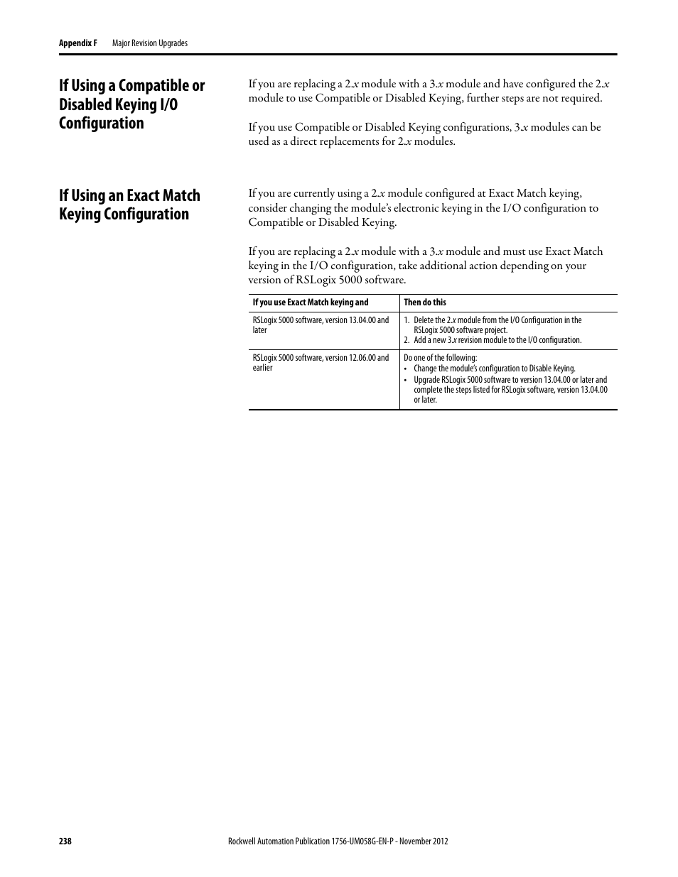 If using an exact match keying configuration | Rockwell Automation 1756-XXXX ControlLogix Digital I/O Modules User Manual | Page 238 / 258