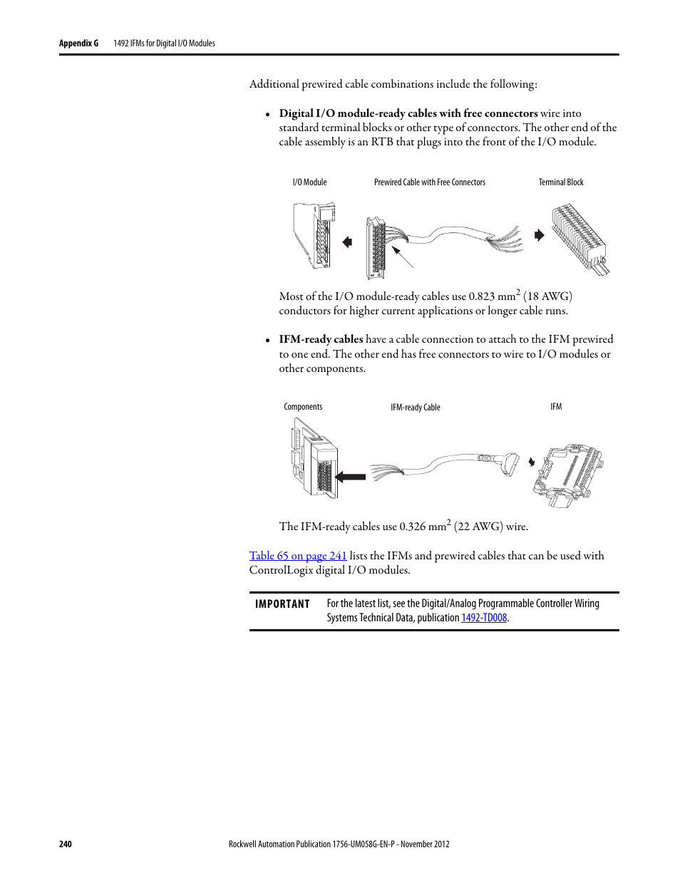 Rockwell Automation 1756-XXXX ControlLogix Digital I/O Modules User Manual | Page 240 / 258