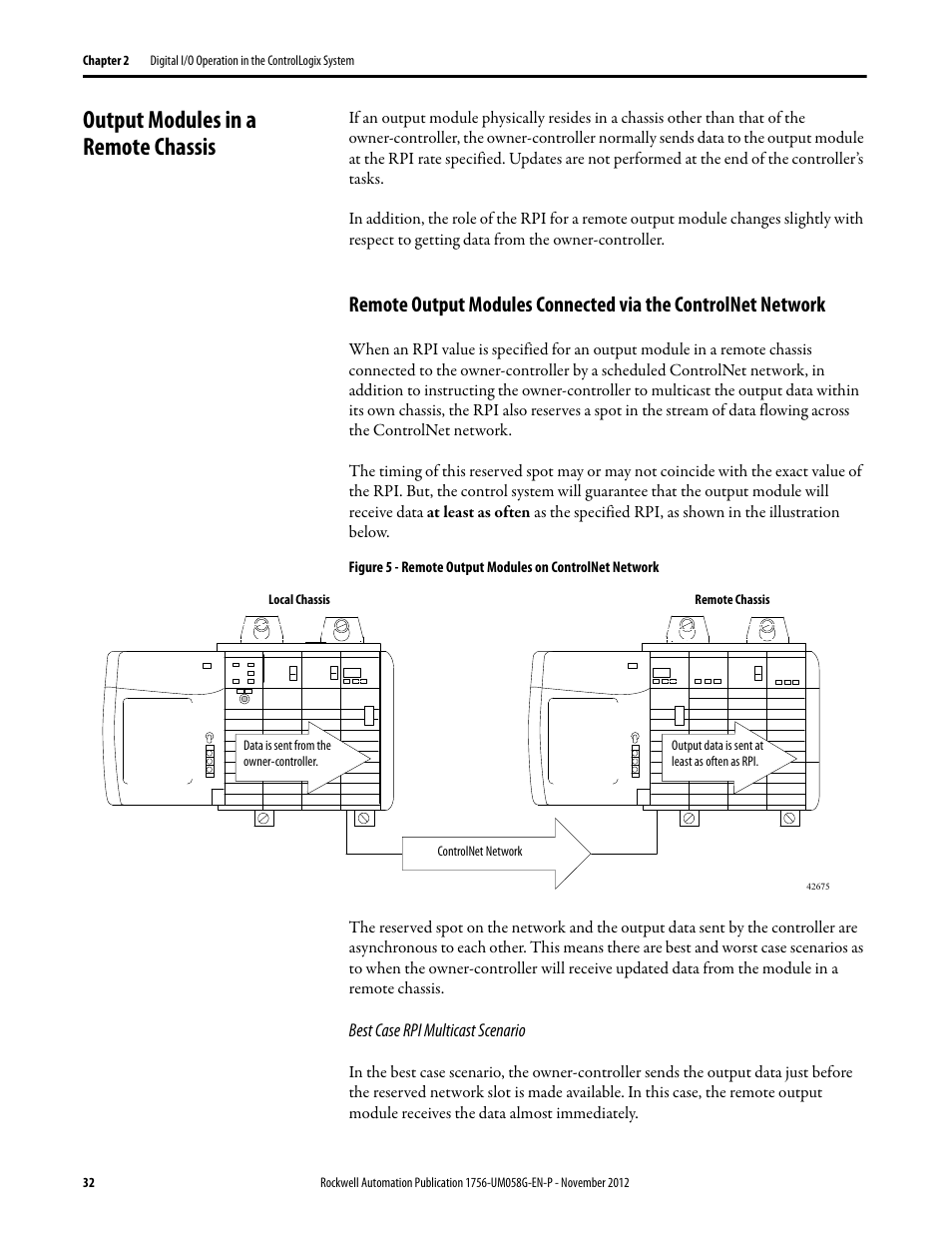 Output modules in a remote chassis | Rockwell Automation 1756-XXXX ControlLogix Digital I/O Modules User Manual | Page 32 / 258