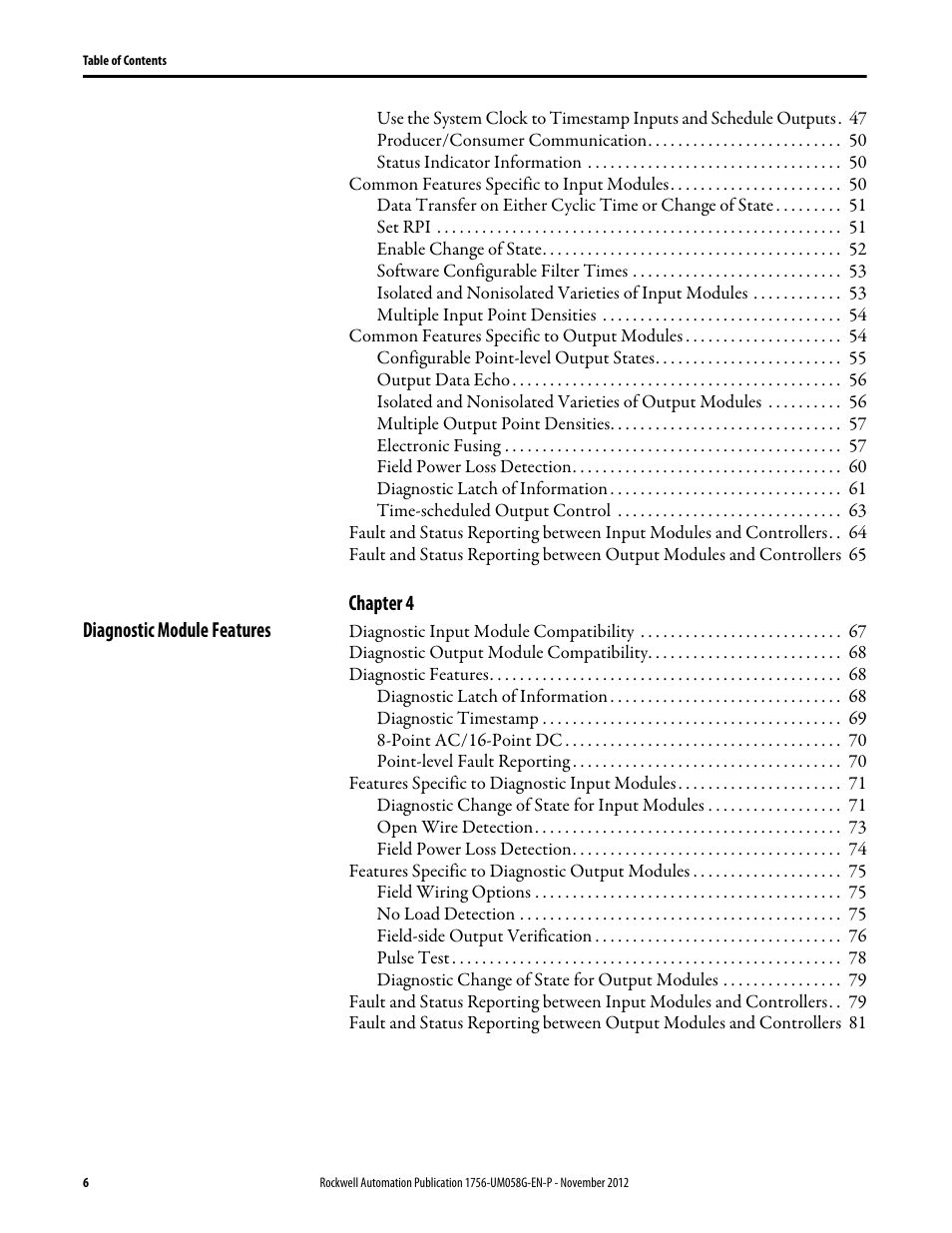 Rockwell Automation 1756-XXXX ControlLogix Digital I/O Modules User Manual | Page 6 / 258