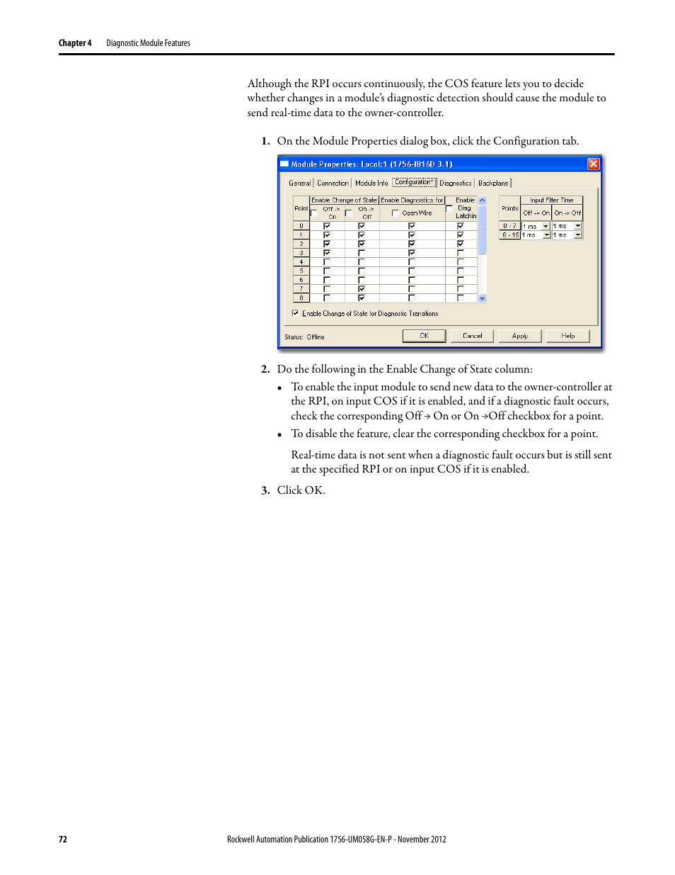 Rockwell Automation 1756-XXXX ControlLogix Digital I/O Modules User Manual | Page 72 / 258