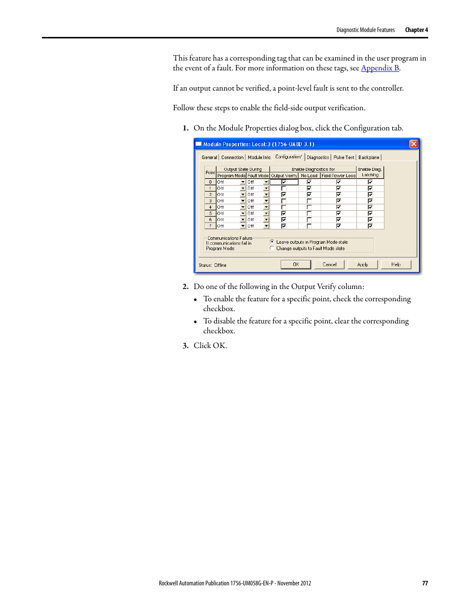 Rockwell Automation 1756-XXXX ControlLogix Digital I/O Modules User Manual | Page 77 / 258