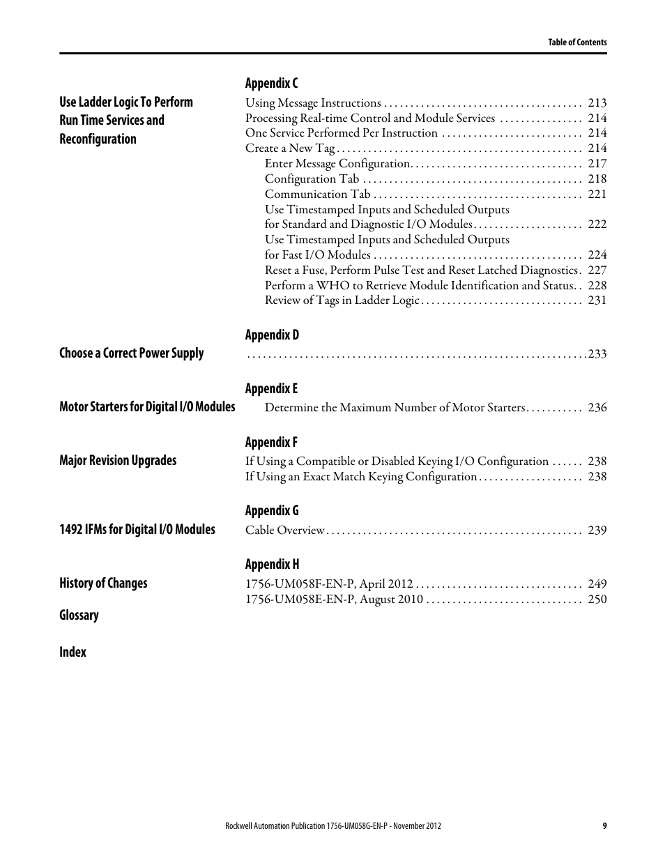 Rockwell Automation 1756-XXXX ControlLogix Digital I/O Modules User Manual | Page 9 / 258