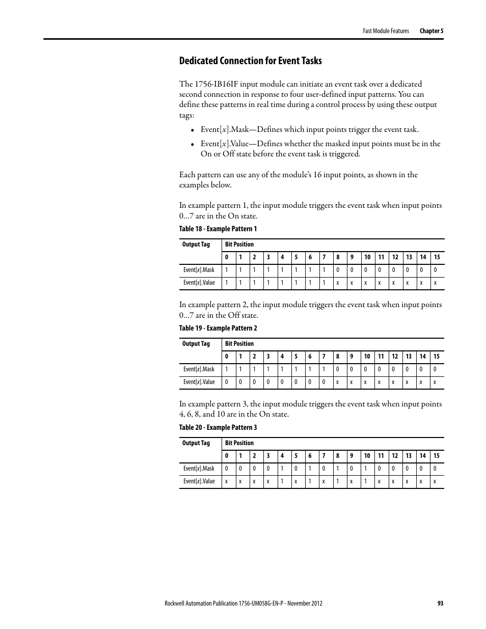 Dedicated connection for event tasks | Rockwell Automation 1756-XXXX ControlLogix Digital I/O Modules User Manual | Page 93 / 258