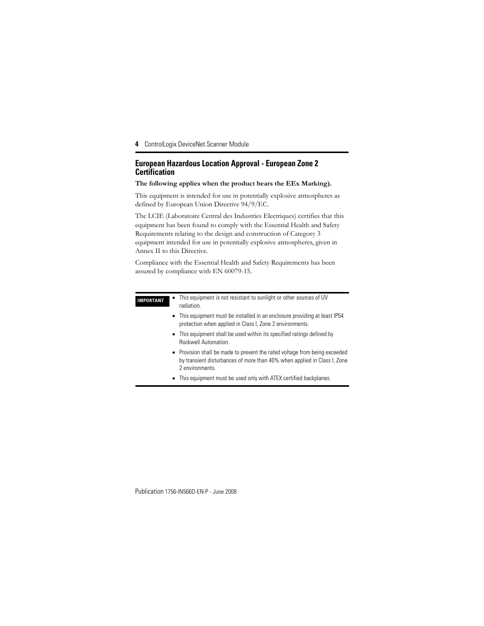 Rockwell Automation 1756-DNB ControlLogix DeviceNet Scanner Module Installation Instructions User Manual | Page 4 / 48