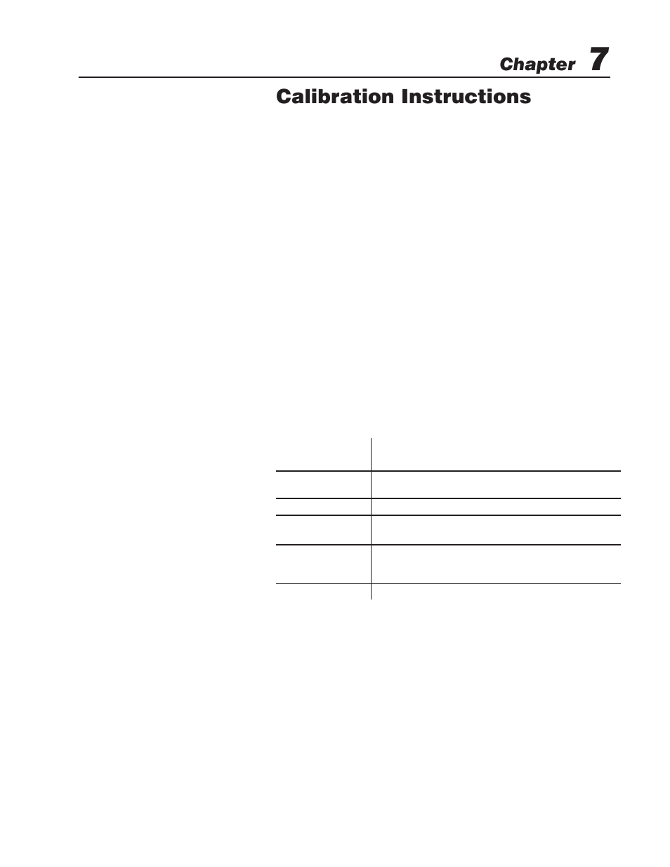 Chapter 7 - calibration instructions, Calibration equipment required, About this procedure | Calibration instructions, Chapter | Rockwell Automation 1771-QI,D17716.5.126 PLASTIC MOLD.MODULE User Manual | Page 143 / 153