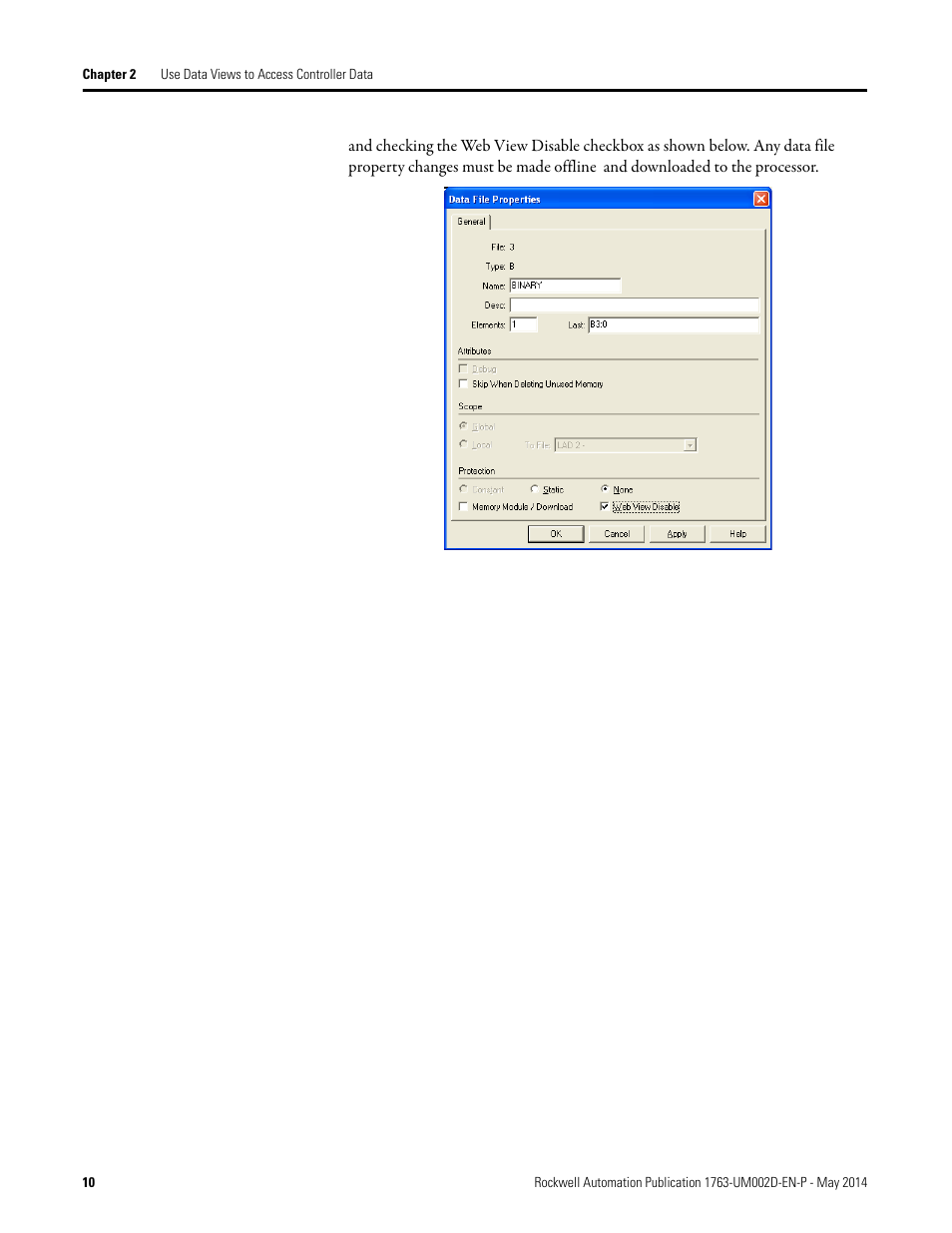 Rockwell Automation 1763-L16xxx MicroLogix 1100 Embedded Web Server User Manual User Manual | Page 16 / 30