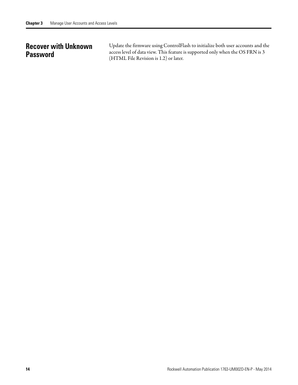 Recover with unknown password | Rockwell Automation 1763-L16xxx MicroLogix 1100 Embedded Web Server User Manual User Manual | Page 20 / 30