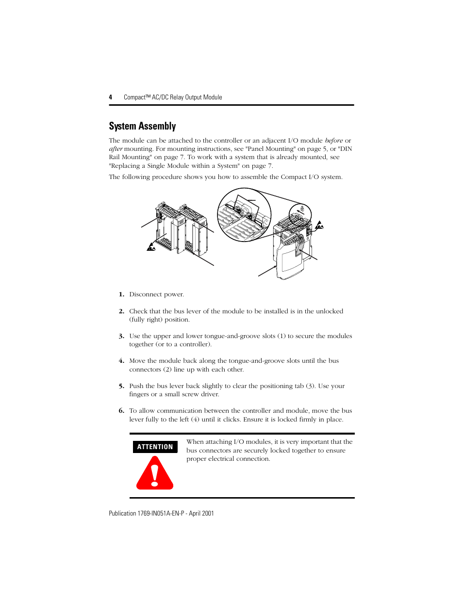 System assembly | Rockwell Automation 1769-OW8 Compact AC/DC Relay Output Module User Manual | Page 4 / 20