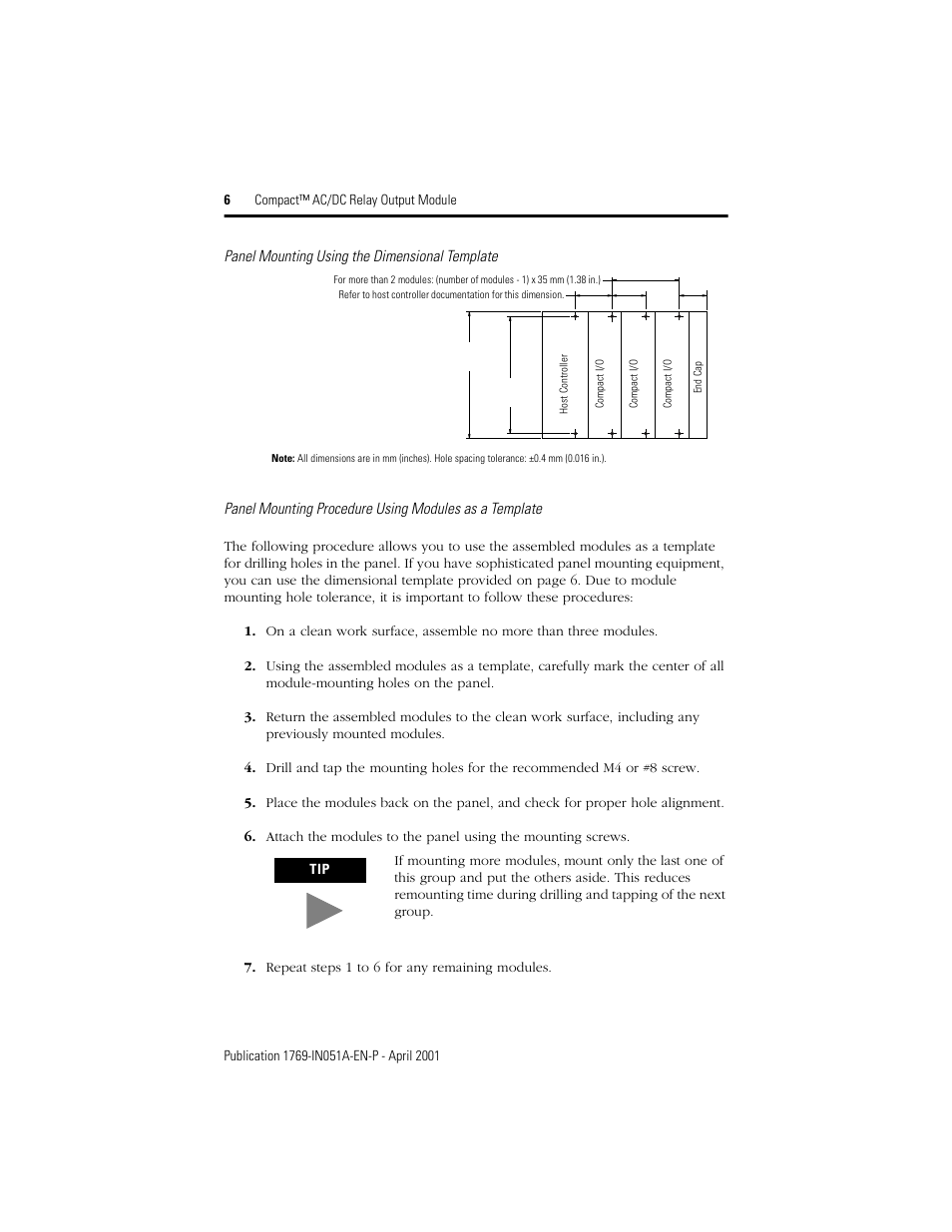 Rockwell Automation 1769-OW8 Compact AC/DC Relay Output Module User Manual | Page 6 / 20