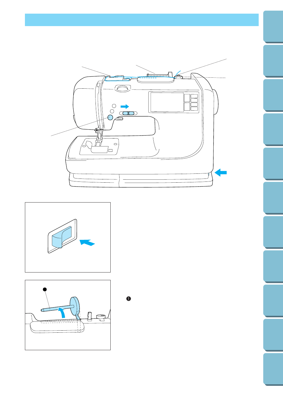 Bobbin winding / bobbin thread setting | Brother PE 300S User Manual | Page 19 / 111