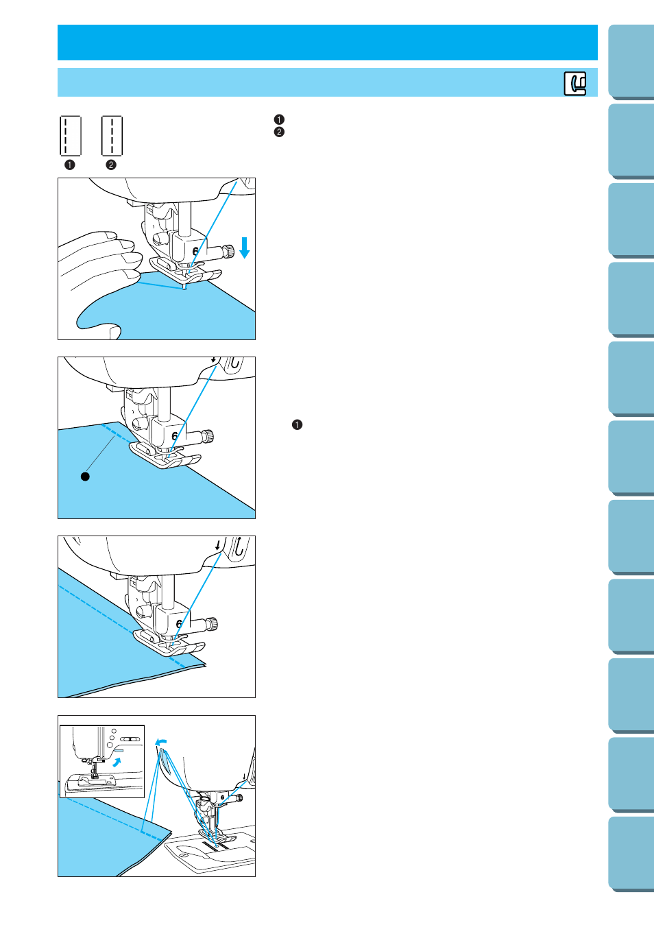 Utility stitches, Straight stitches | Brother PE 300S User Manual | Page 39 / 111