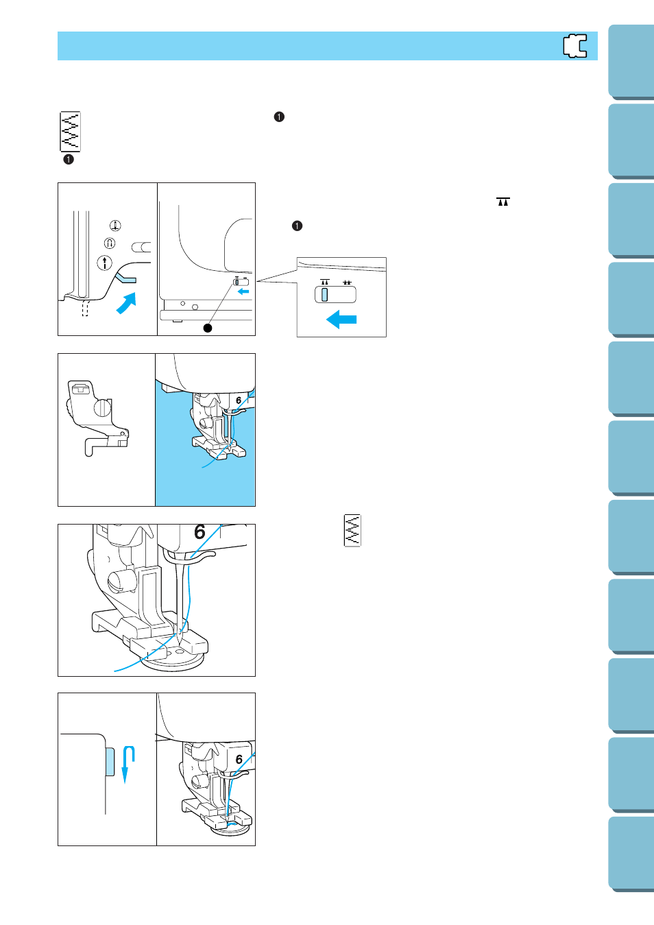 Button sewing | Brother PE 300S User Manual | Page 63 / 111