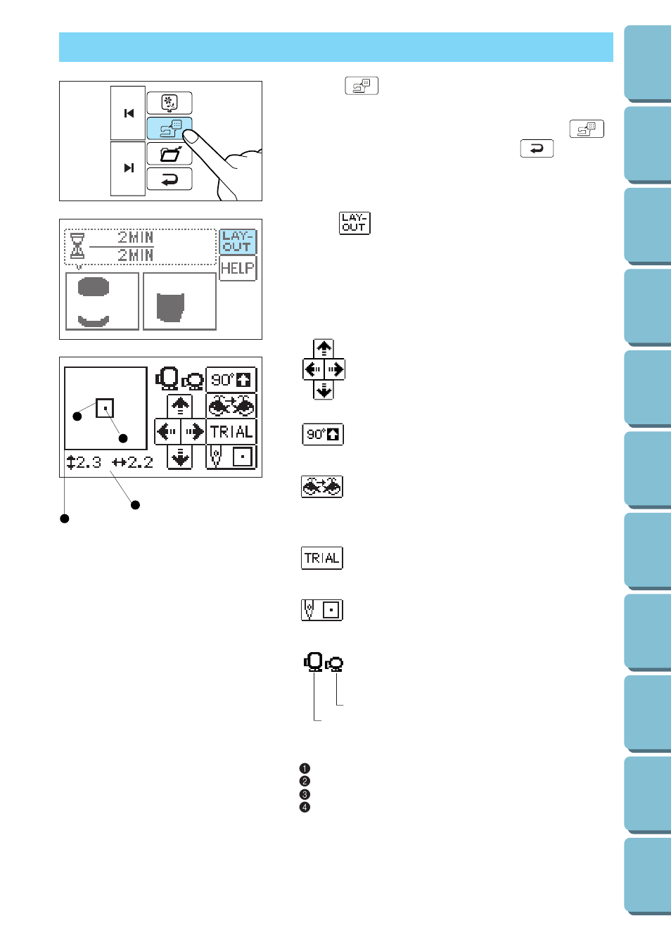 Choosing embroidery placement | Brother PE 300S User Manual | Page 86 / 111