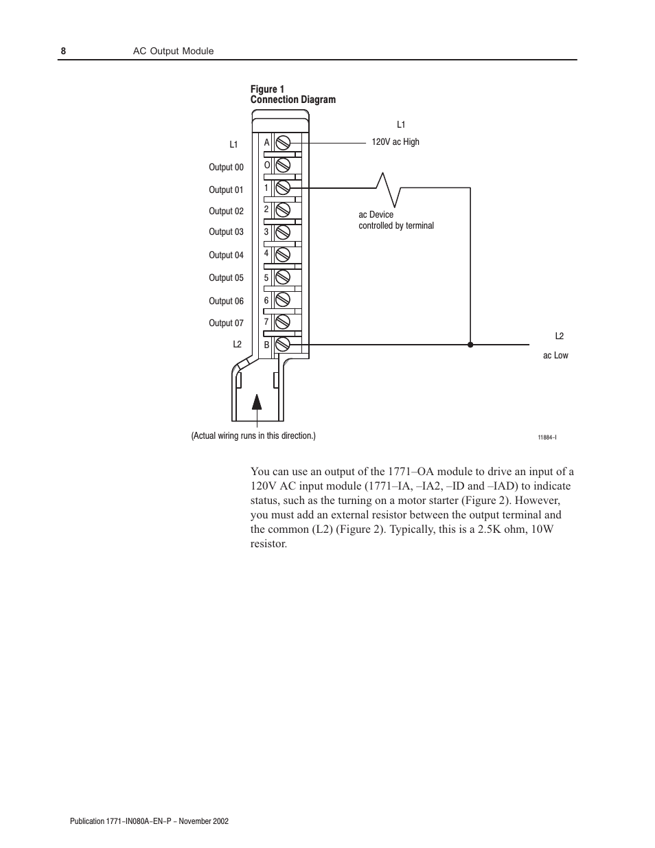 Rockwell Automation 1771-OA AC (120V) Output Module User Manual | Page 8 / 12