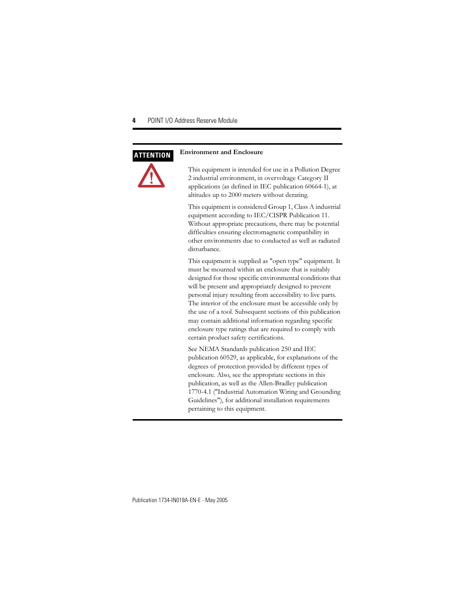 Rockwell Automation 1734-ARM POINT I/O Address Reserve Module User Manual | Page 4 / 16