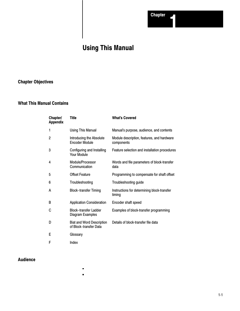 Using this manual | Rockwell Automation 1771-DE Absolute Encoder Module User Manual User Manual | Page 4 / 80