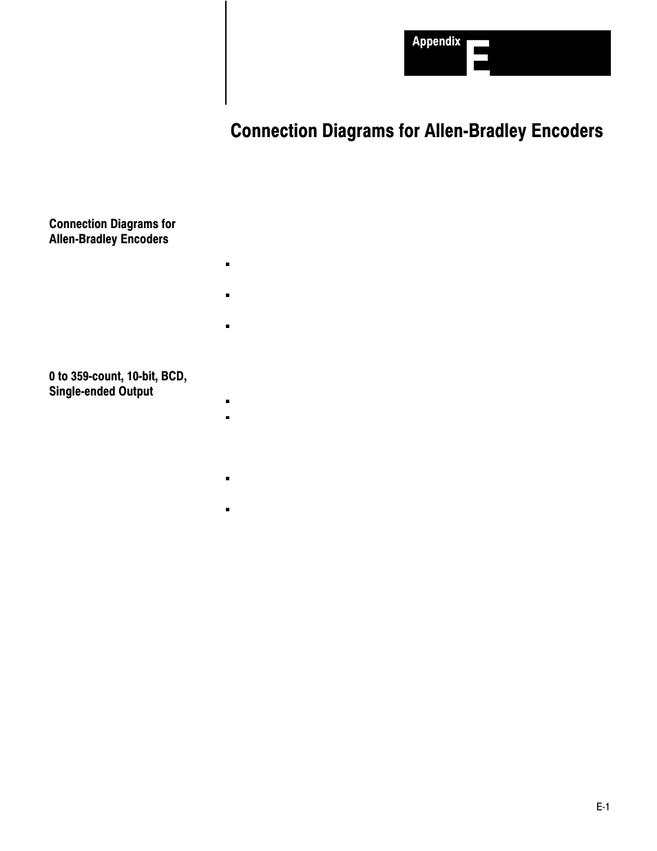 Connection diagrams for allenćbradley encoders | Rockwell Automation 1771-DE Absolute Encoder Module User Manual User Manual | Page 72 / 80