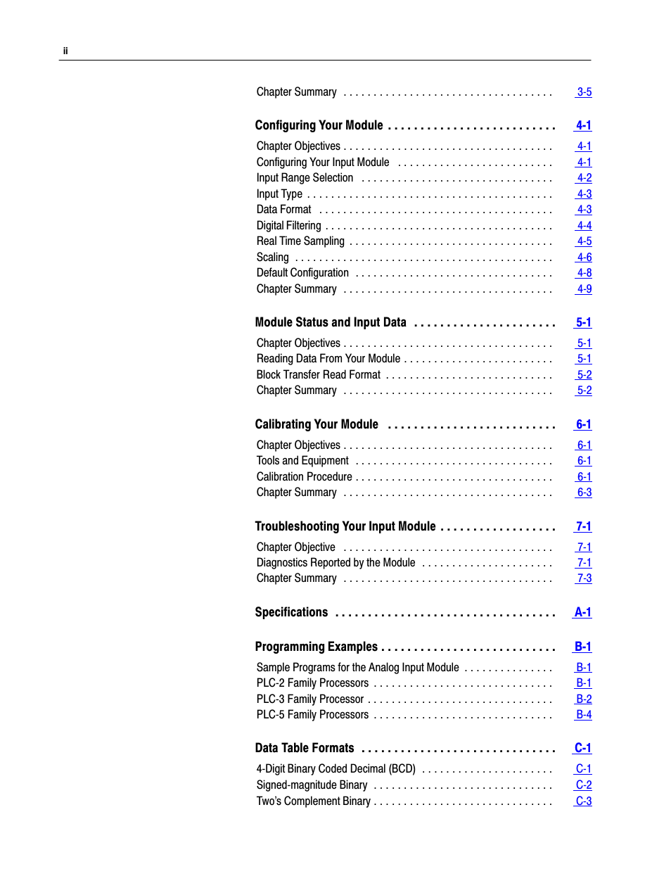 Rockwell Automation 1771-IFE , D17716.5.90 USER MNL. ANALOG INPUT Module User Manual | Page 5 / 63