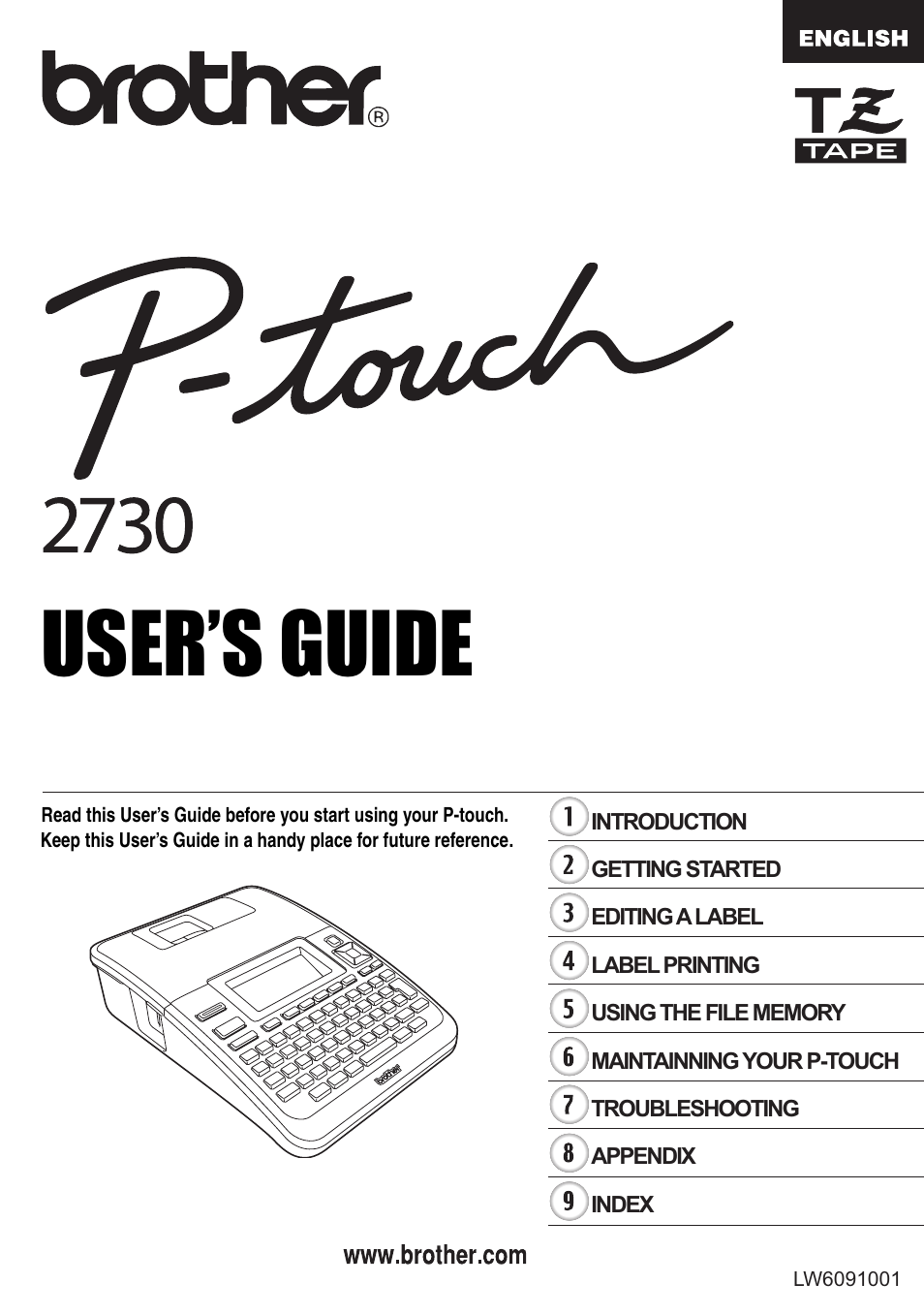 Brother LW6091001 User Manual | 84 pages