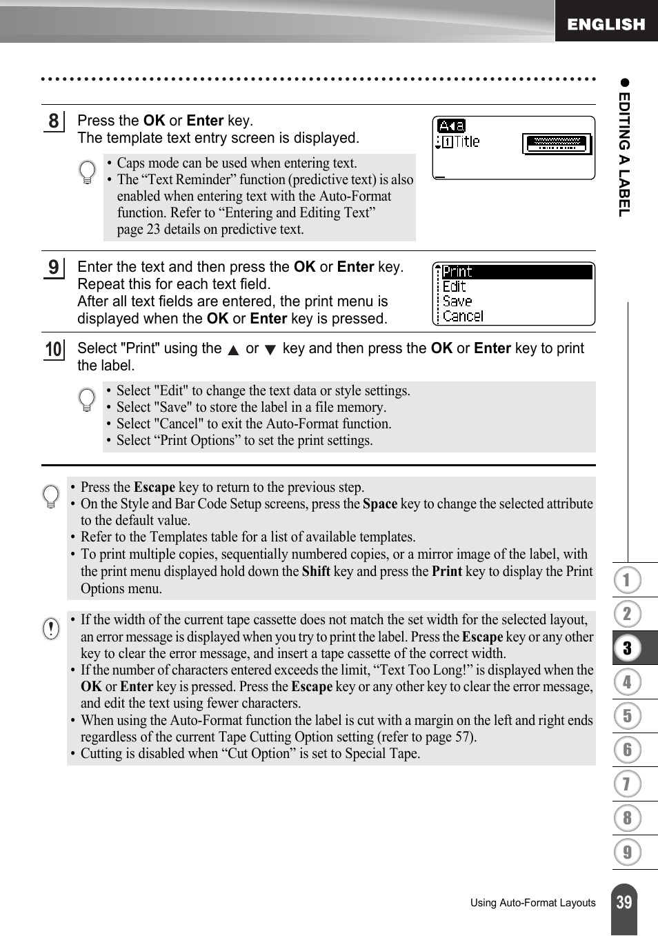 Brother LW6091001 User Manual | Page 43 / 84