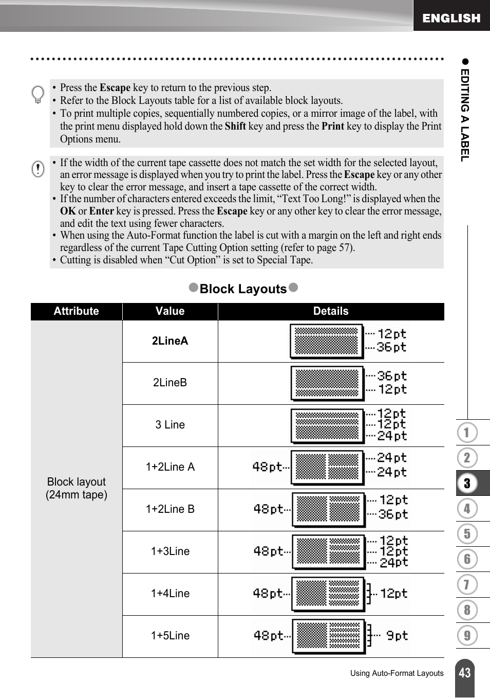 Brother LW6091001 User Manual | Page 47 / 84