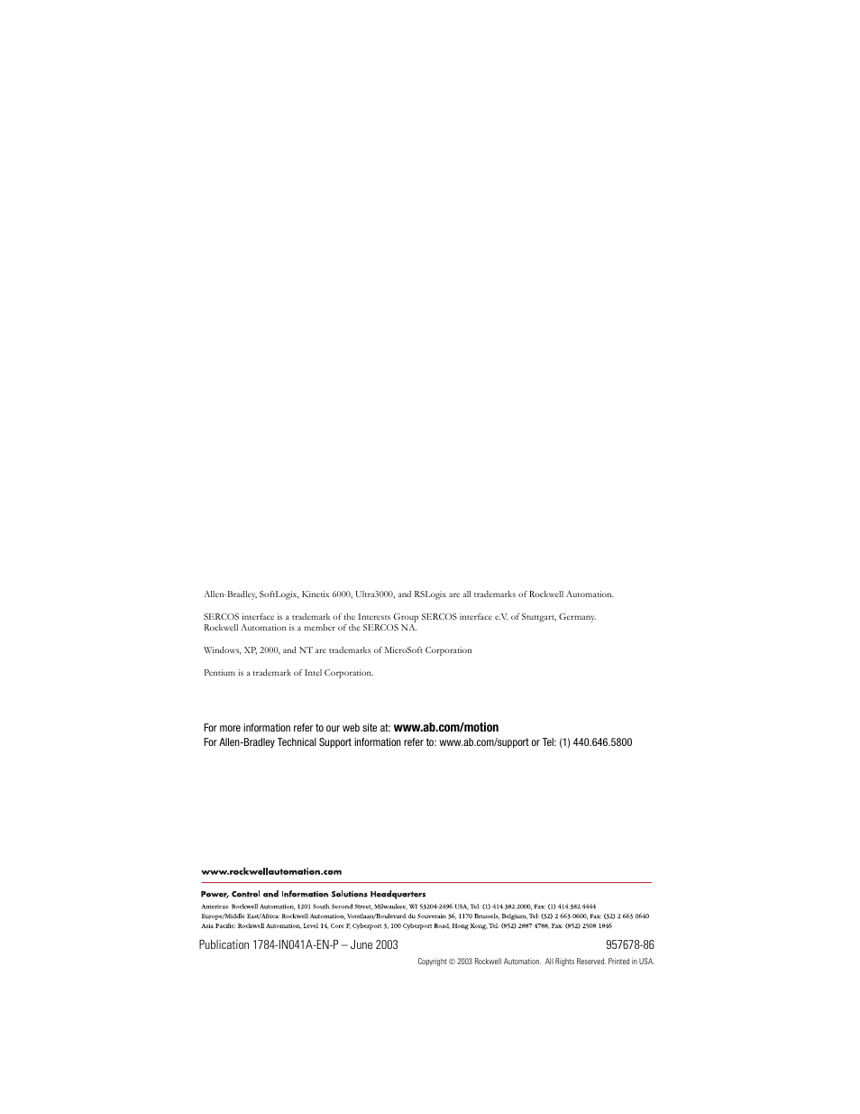 Rockwell Automation 1784-PM16SE 16 Axis PCI SERCOS interface Card Installation Instructions User Manual | Page 28 / 28