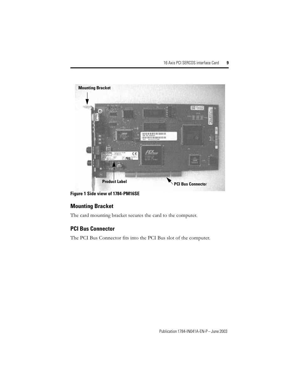 Rockwell Automation 1784-PM16SE 16 Axis PCI SERCOS interface Card Installation Instructions User Manual | Page 9 / 28