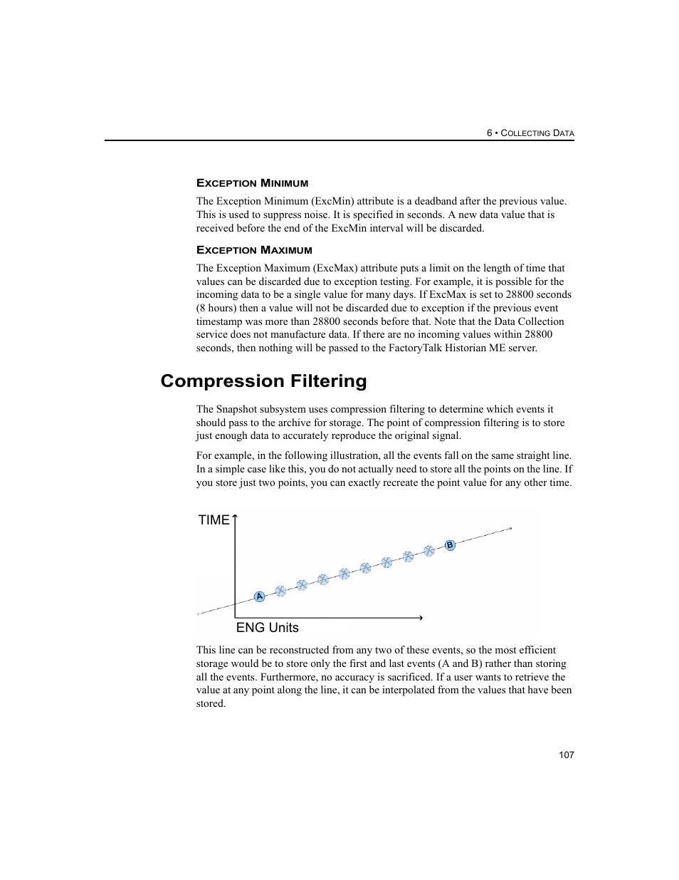 Compression filtering, Time eng units | Rockwell Automation 1756-HIST2G FactoryTalk Historian ME 2.2  User Manual | Page 117 / 330