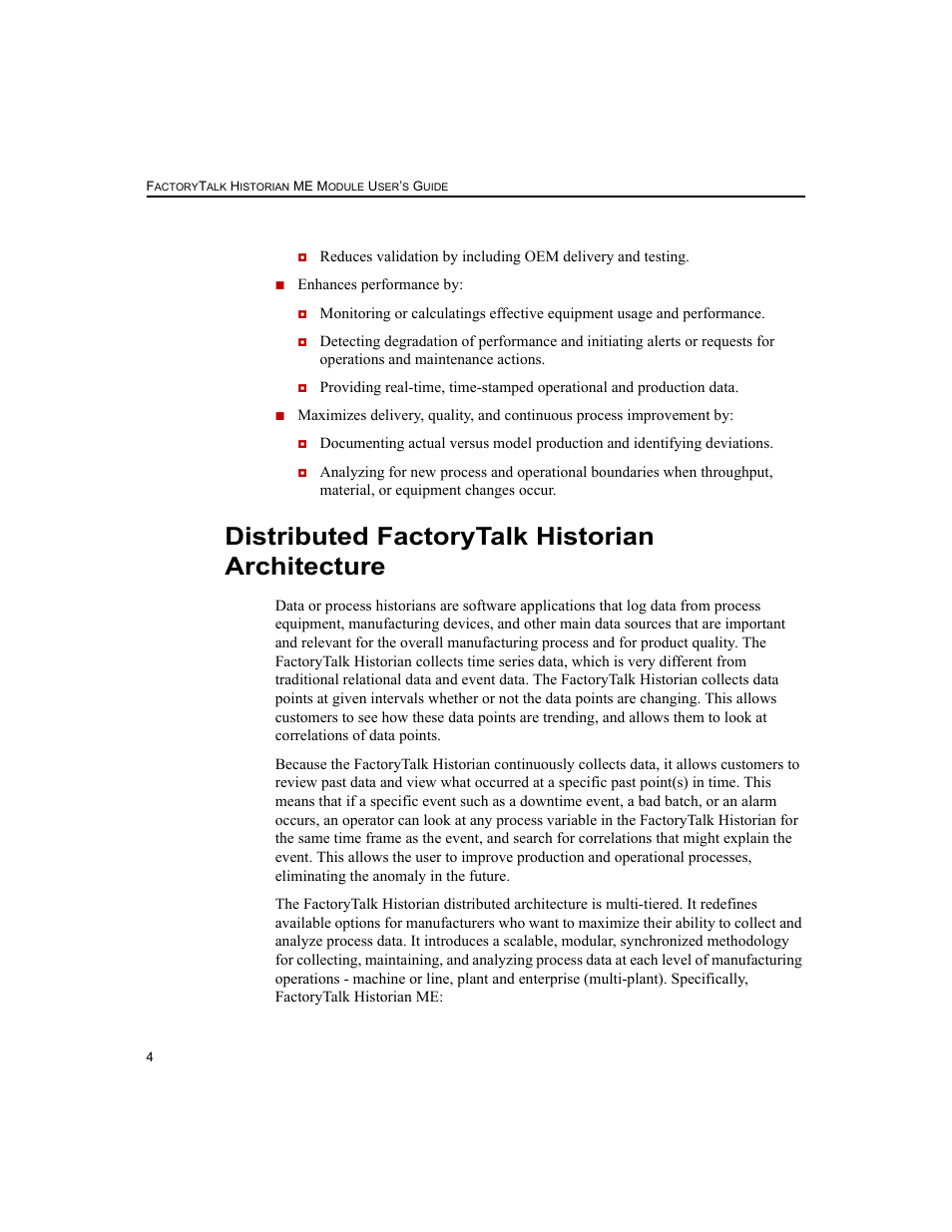 Distributed factorytalk historian architecture | Rockwell Automation 1756-HIST2G FactoryTalk Historian ME 2.2  User Manual | Page 14 / 330