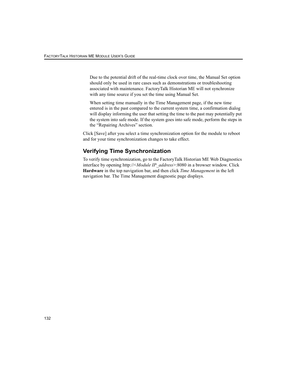 Verifying time synchronization | Rockwell Automation 1756-HIST2G FactoryTalk Historian ME 2.2  User Manual | Page 142 / 330